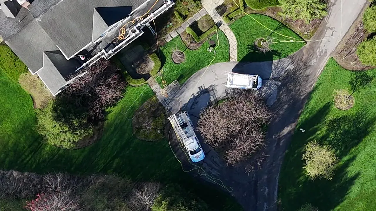 Drone view of a Northeast Ohio neighborhood